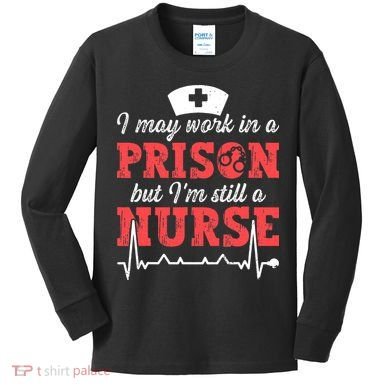 Correctional Nurse Nursing Correction Officer Kids Long Sleeve Shirt