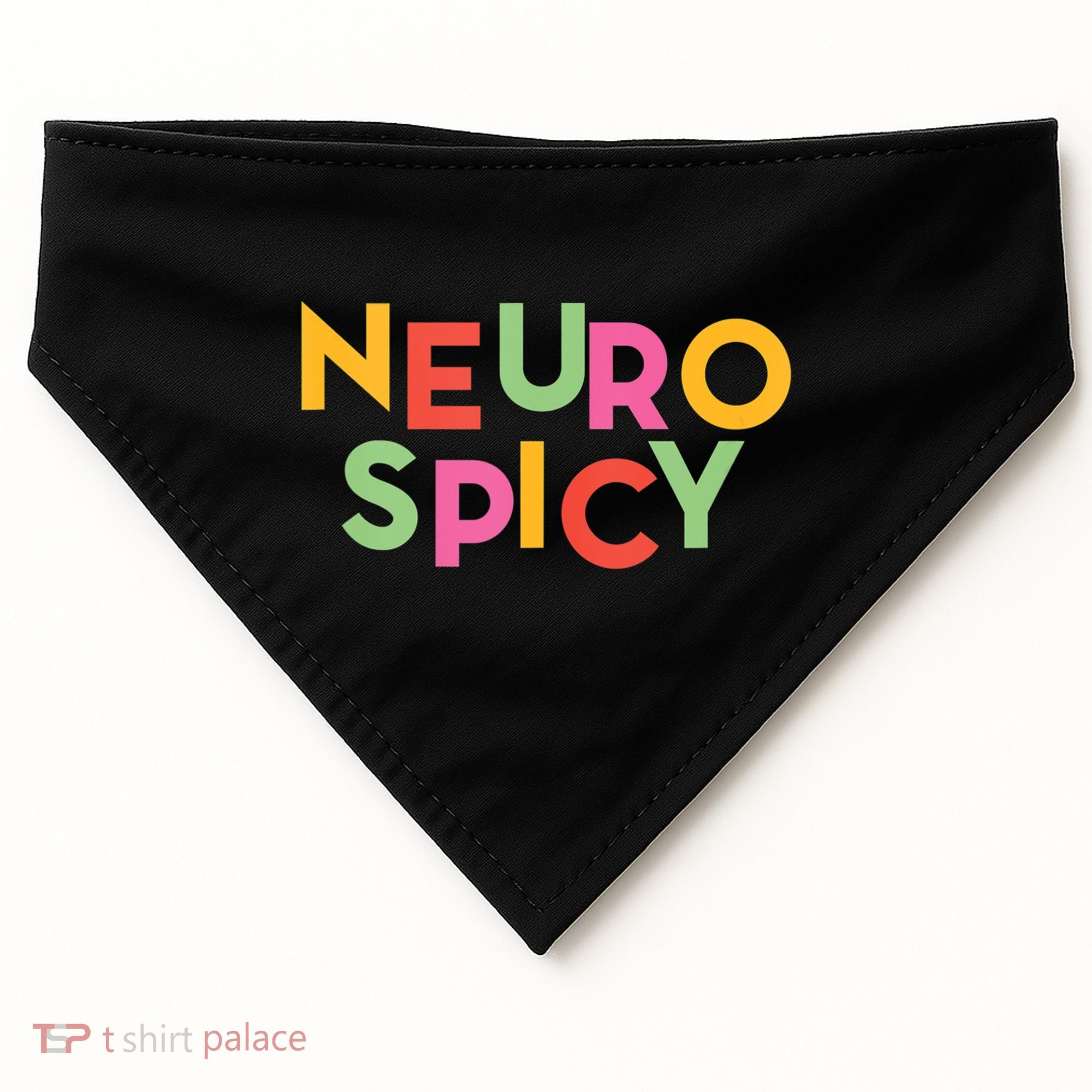 Cool Neurospicy Neuro Spicy Neurotypical Neurodiversity Adhd USA-Made Doggie Bandana