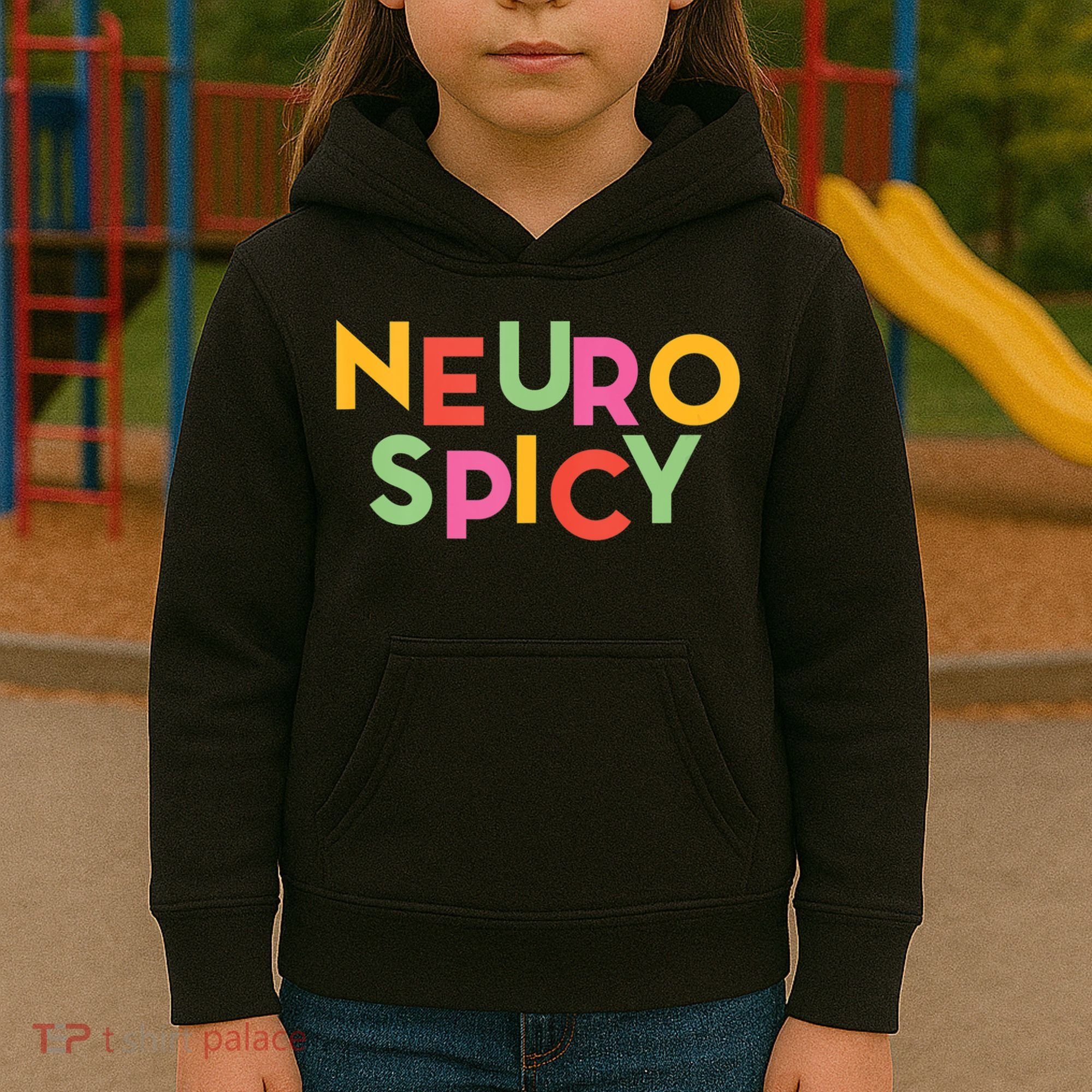 Cool Neurospicy Neuro Spicy Neurotypical Neurodiversity Adhd Kids Hoodie