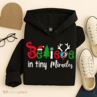Christmas Nicu Nurse Believe In Tiny Miracles Hoodie thumb 4
