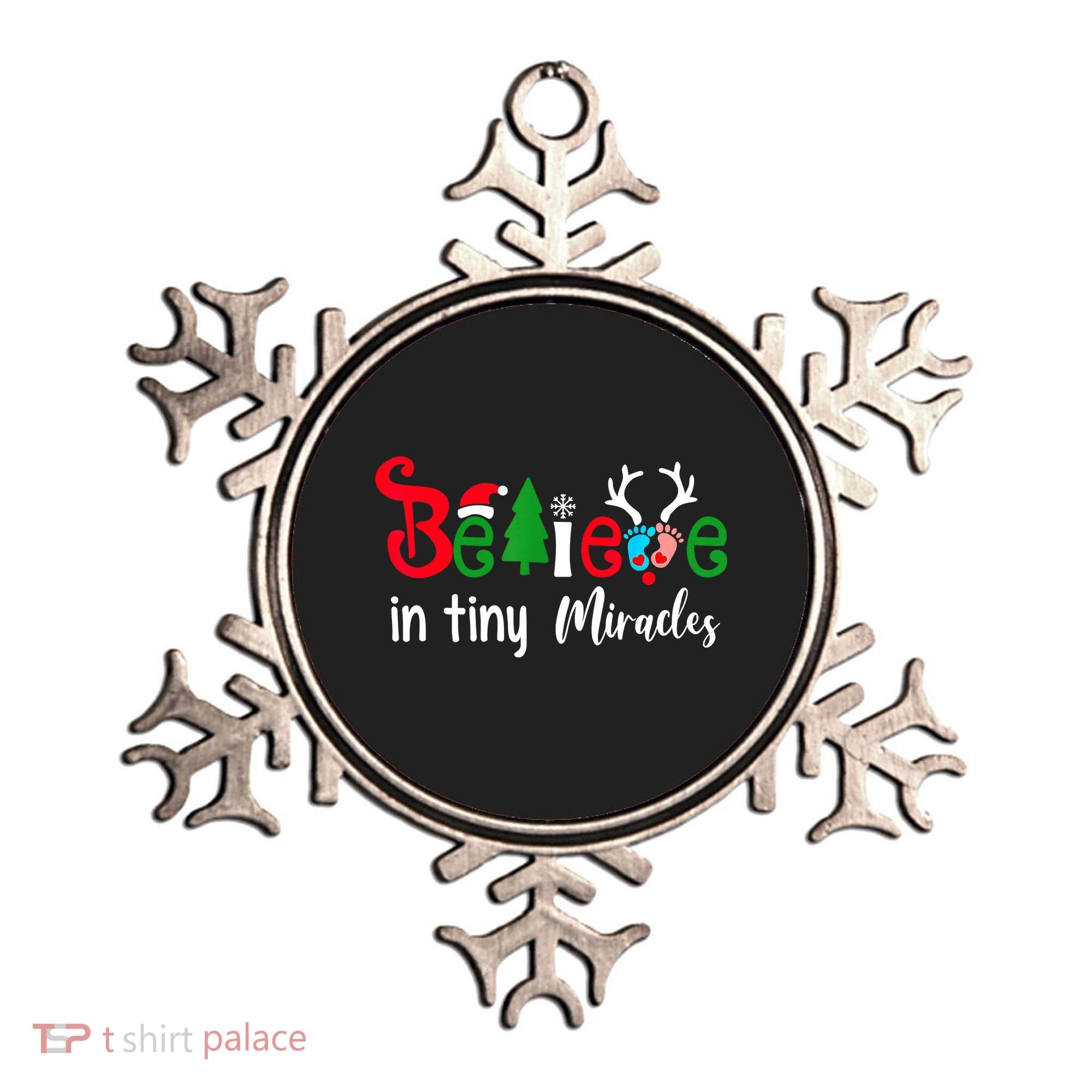 Christmas Nicu Nurse Believe In Tiny Miracles Ornament