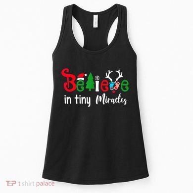 Christmas Nicu Nurse Believe In Tiny Miracles Women's Tank Top