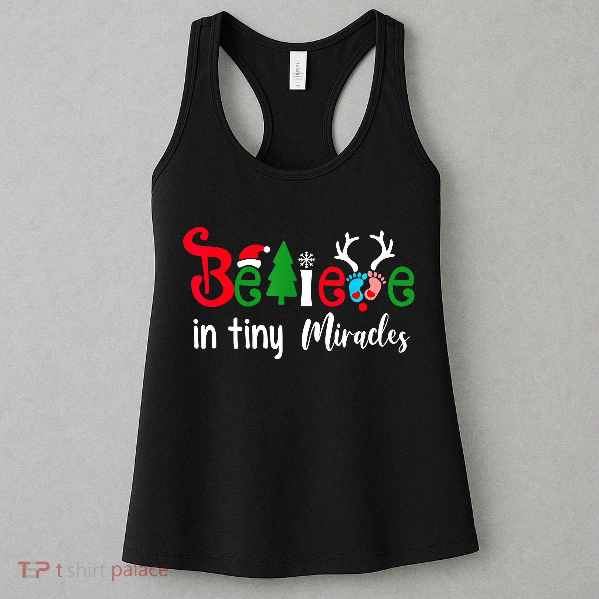 Christmas Nicu Nurse Believe In Tiny Miracles Women's Tank Top