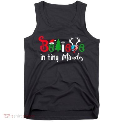 Christmas Nicu Nurse Believe In Tiny Miracles Tank Top