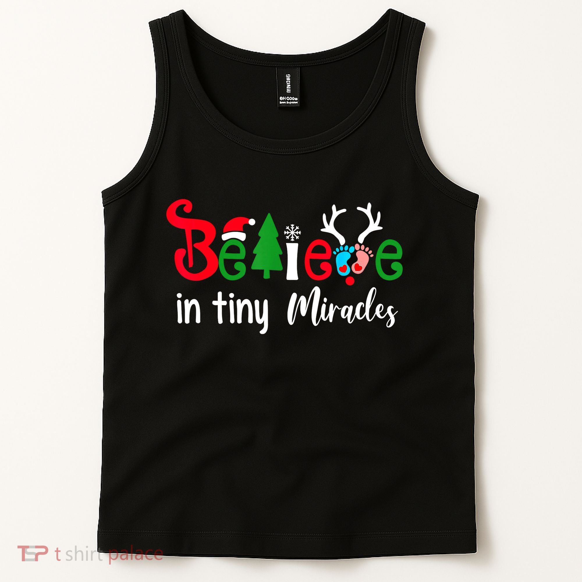 Christmas Nicu Nurse Believe In Tiny Miracles Tank Top