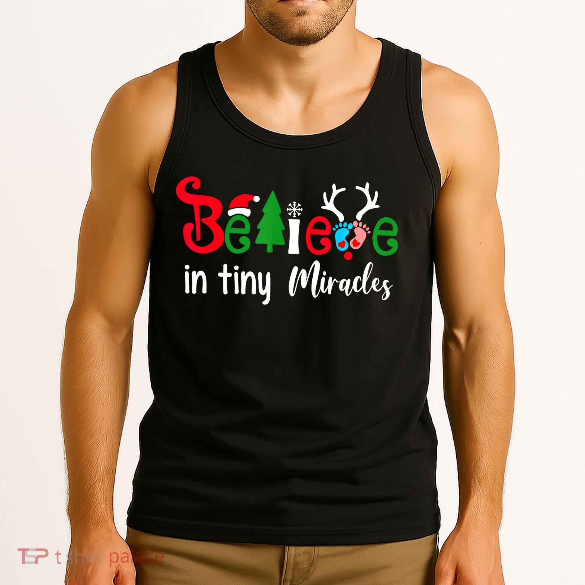 Christmas Nicu Nurse Believe In Tiny Miracles Tank Top