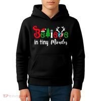 Christmas Nicu Nurse Believe In Tiny Miracles Kids Hoodie thumb 4