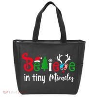 Christmas Nicu Nurse Believe In Tiny Miracles Tote Bag thumb 0