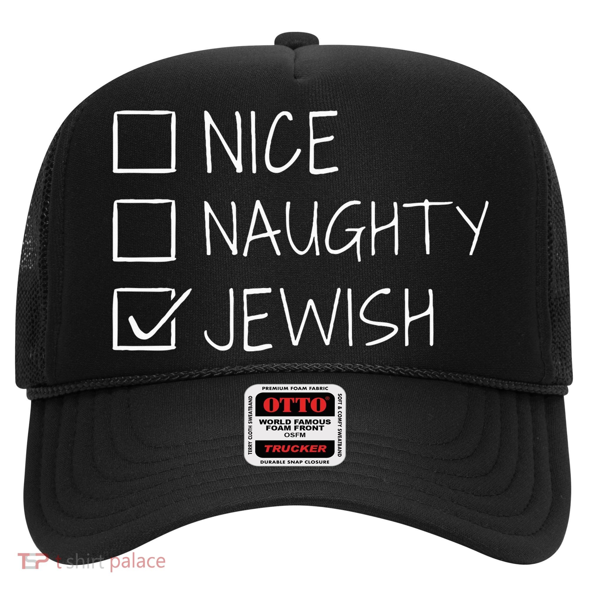 christmas nice naughty jewish for hanukkah hebrew  Hat