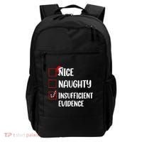 Christmas Nice Naughty Insufficient Evidence Santa Backpack thumb 0