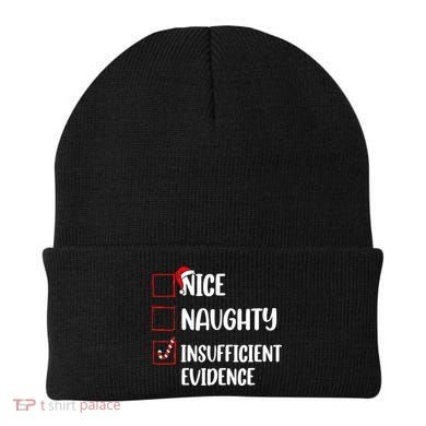 Christmas Nice Naughty Insufficient Evidence Santa Beanie