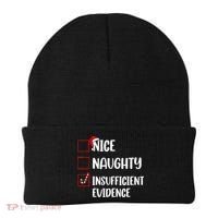 Christmas Nice Naughty Insufficient Evidence Santa Beanie thumb 0