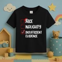 Christmas Nice Naughty Insufficient Evidence Santa Toddler T-Shirt thumb 3
