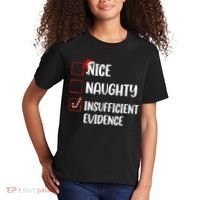 Christmas Nice Naughty Insufficient Evidence Santa Kids T-Shirt thumb 2