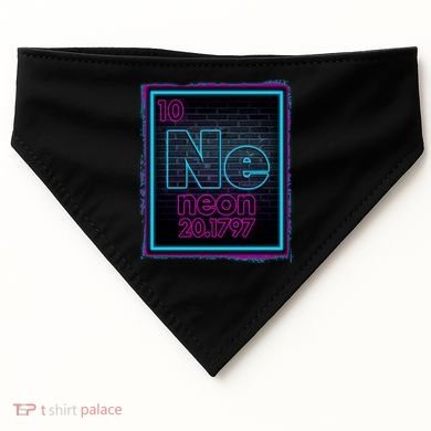 Cool NE Neon Light Periodic Table Element USA-Made Doggie Bandana
