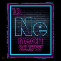 Cool NE Neon Light Periodic Table Element Polo thumb 3