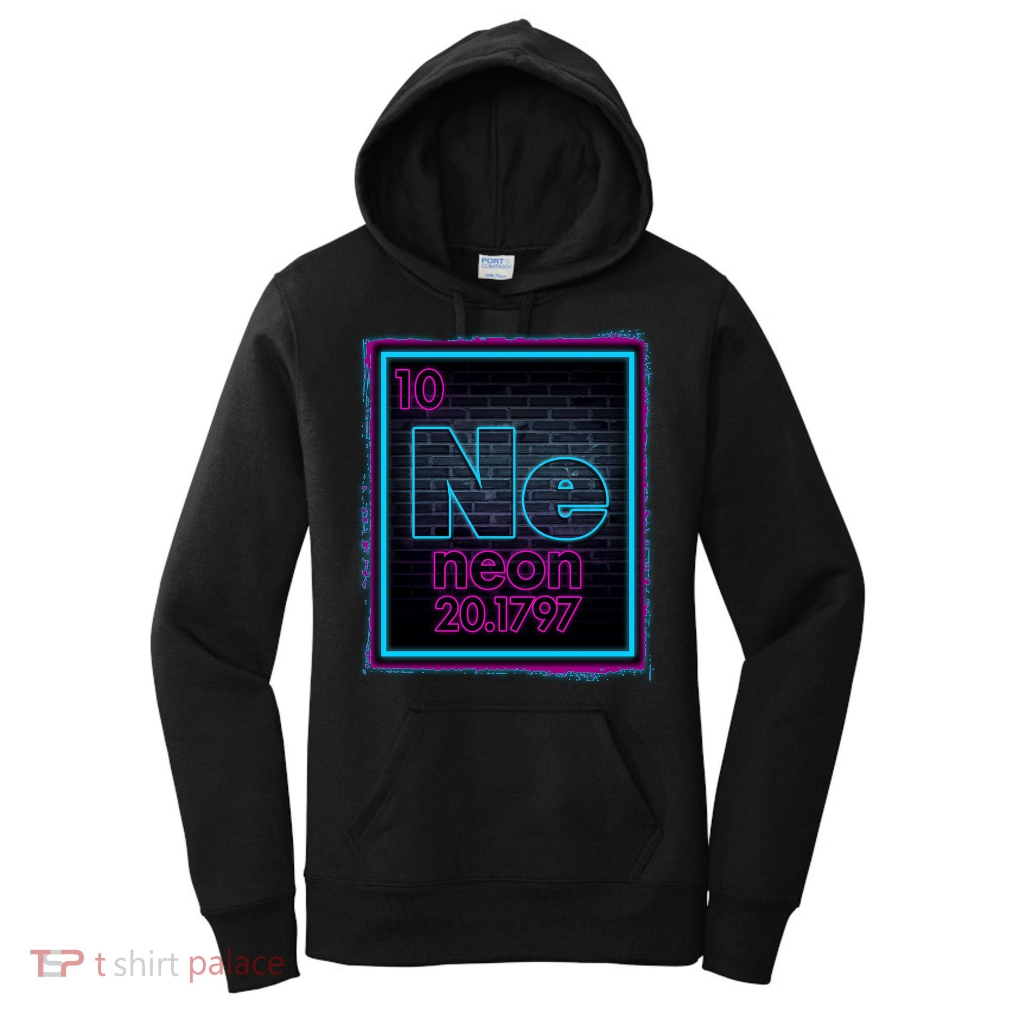 Cool NE Neon Light Periodic Table Element Women's Hoodie