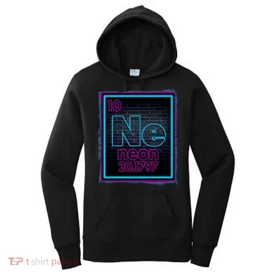 Cool NE Neon Light Periodic Table Element Women's Hoodie