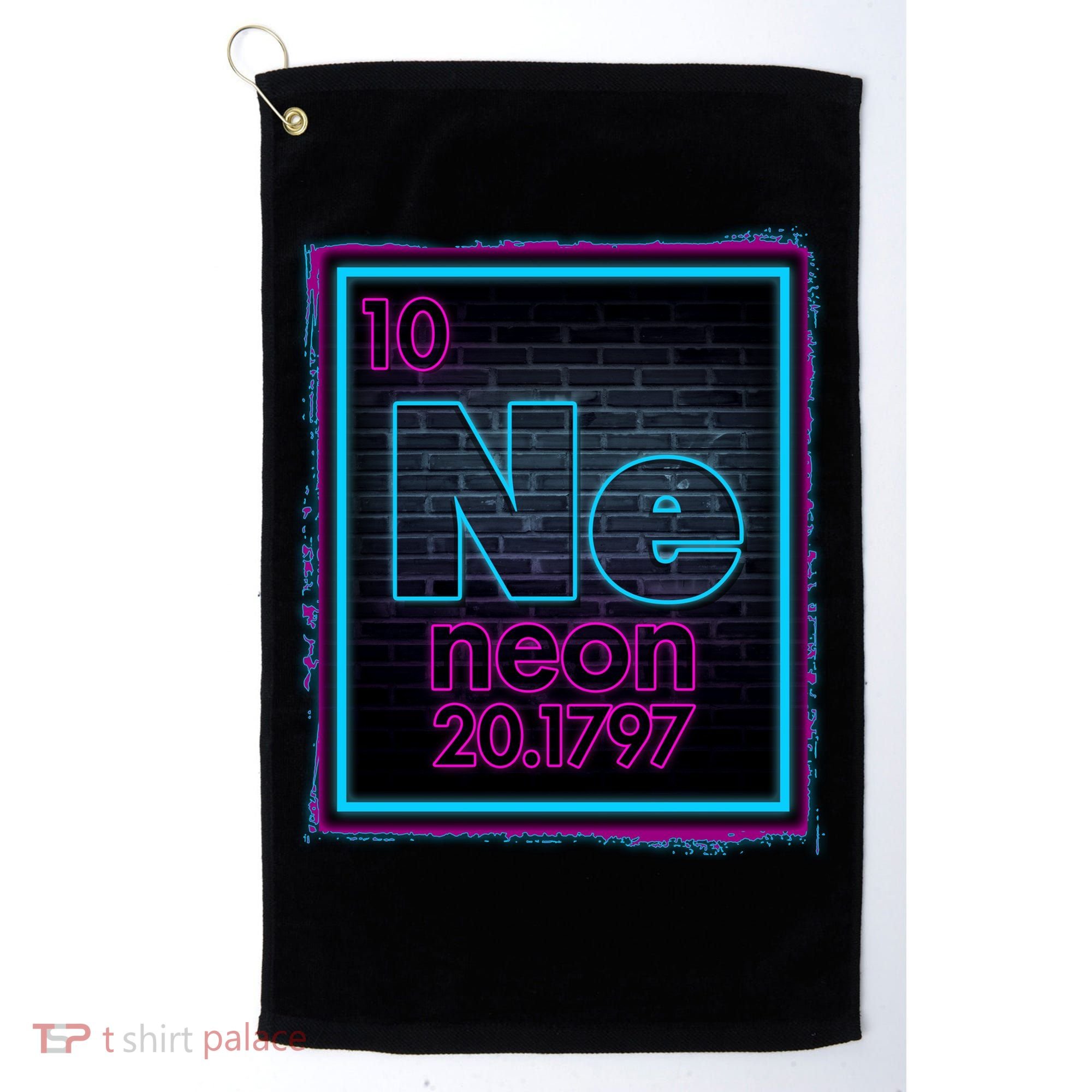 Cool NE Neon Light Periodic Table Element Golf Towel