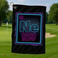 Cool NE Neon Light Periodic Table Element Golf Towel thumb 1