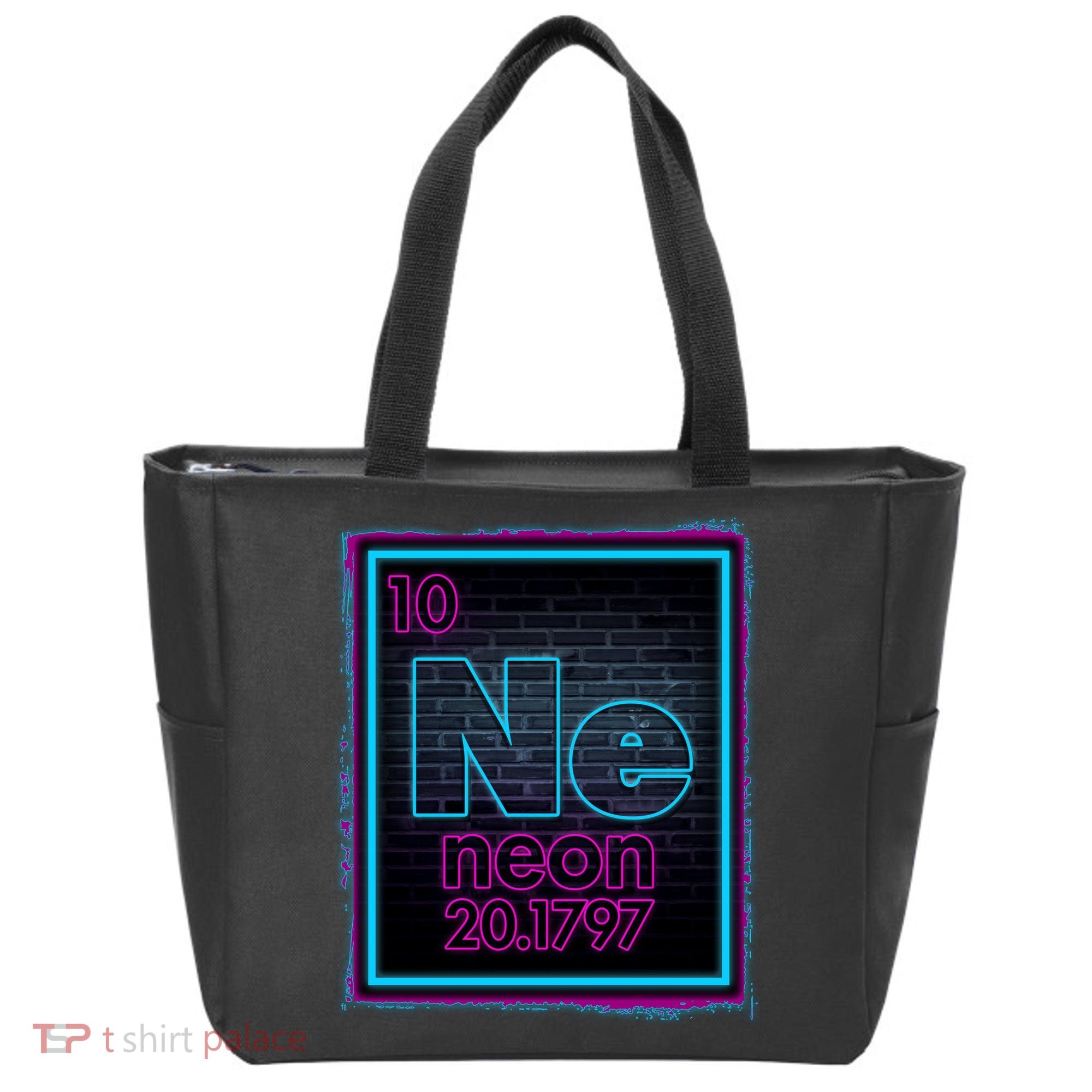 Cool NE Neon Light Periodic Table Element Tote Bag