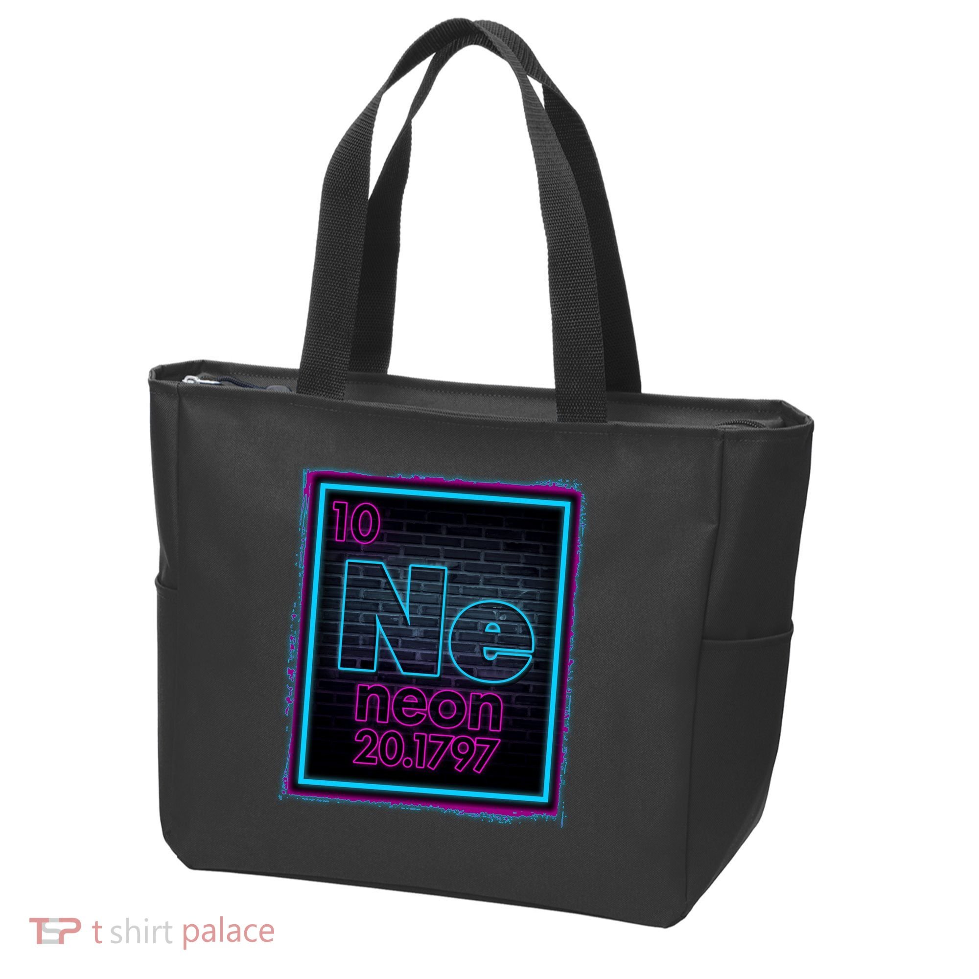 Cool NE Neon Light Periodic Table Element Tote Bag