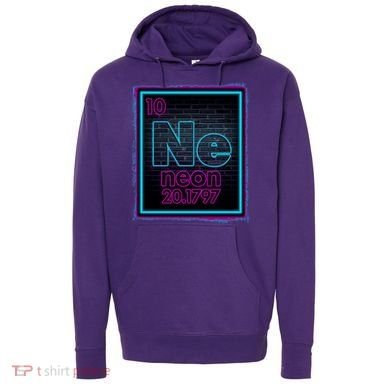 Cool NE Neon Light Periodic Table Element Hoodie