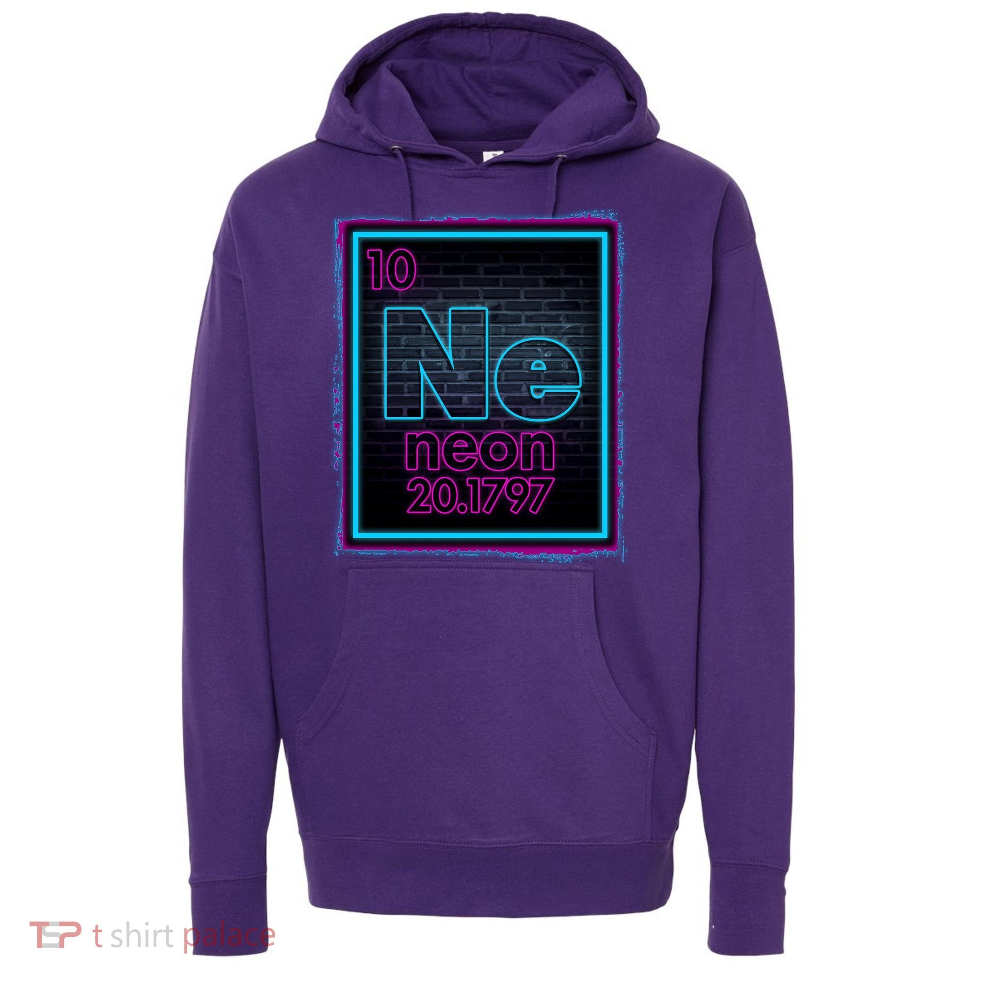 Cool NE Neon Light Periodic Table Element Hoodie