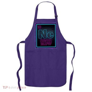 Cool NE Neon Light Periodic Table Element Apron