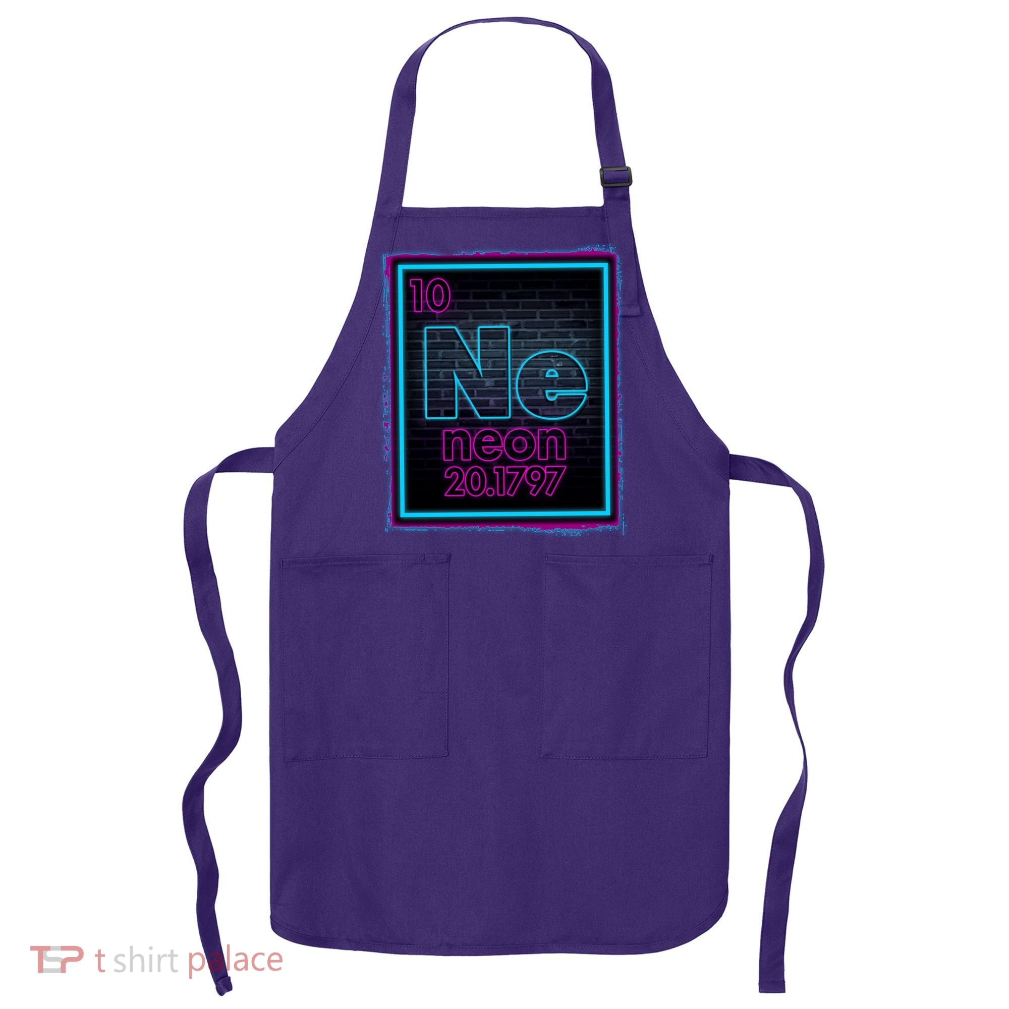 Cool NE Neon Light Periodic Table Element Apron