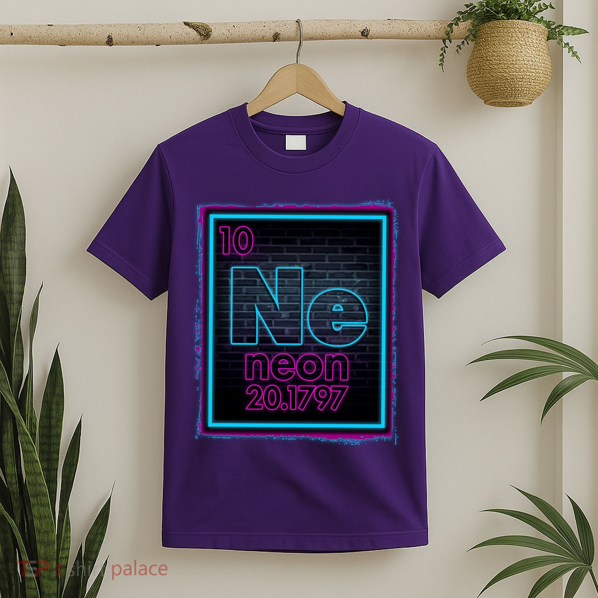 Cool NE Neon Light Periodic Table Element T-Shirt