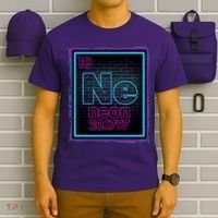 Cool NE Neon Light Periodic Table Element T-Shirt thumb 6