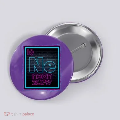 Cool NE Neon Light Periodic Table Element Button