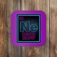 Cool NE Neon Light Periodic Table Element Coaster thumb 0
