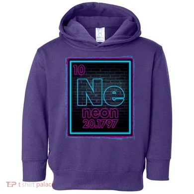 Cool NE Neon Light Periodic Table Element Toddler Hoodie