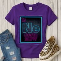 Cool NE Neon Light Periodic Table Element Women's T-Shirt thumb 3