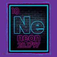 Cool NE Neon Light Periodic Table Element Kids Hoodie thumb 2