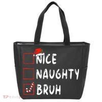 Christmas Nice Naughty Bruh Funny Xmas List Tote Bag thumb 0