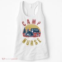 Camp Nurse Nursing Outdoor Summer Camping Retro Sunset Women's Tank Top thumb 0