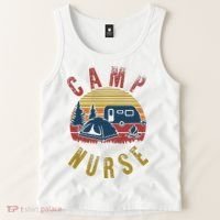 Camp Nurse Nursing Outdoor Summer Camping Retro Sunset Tank Top thumb 2