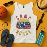 Camp Nurse Nursing Outdoor Summer Camping Retro Sunset Tank Top thumb 4