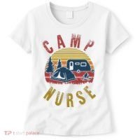 Camp Nurse Nursing Outdoor Summer Camping Retro Sunset Women's T-Shirt thumb 0