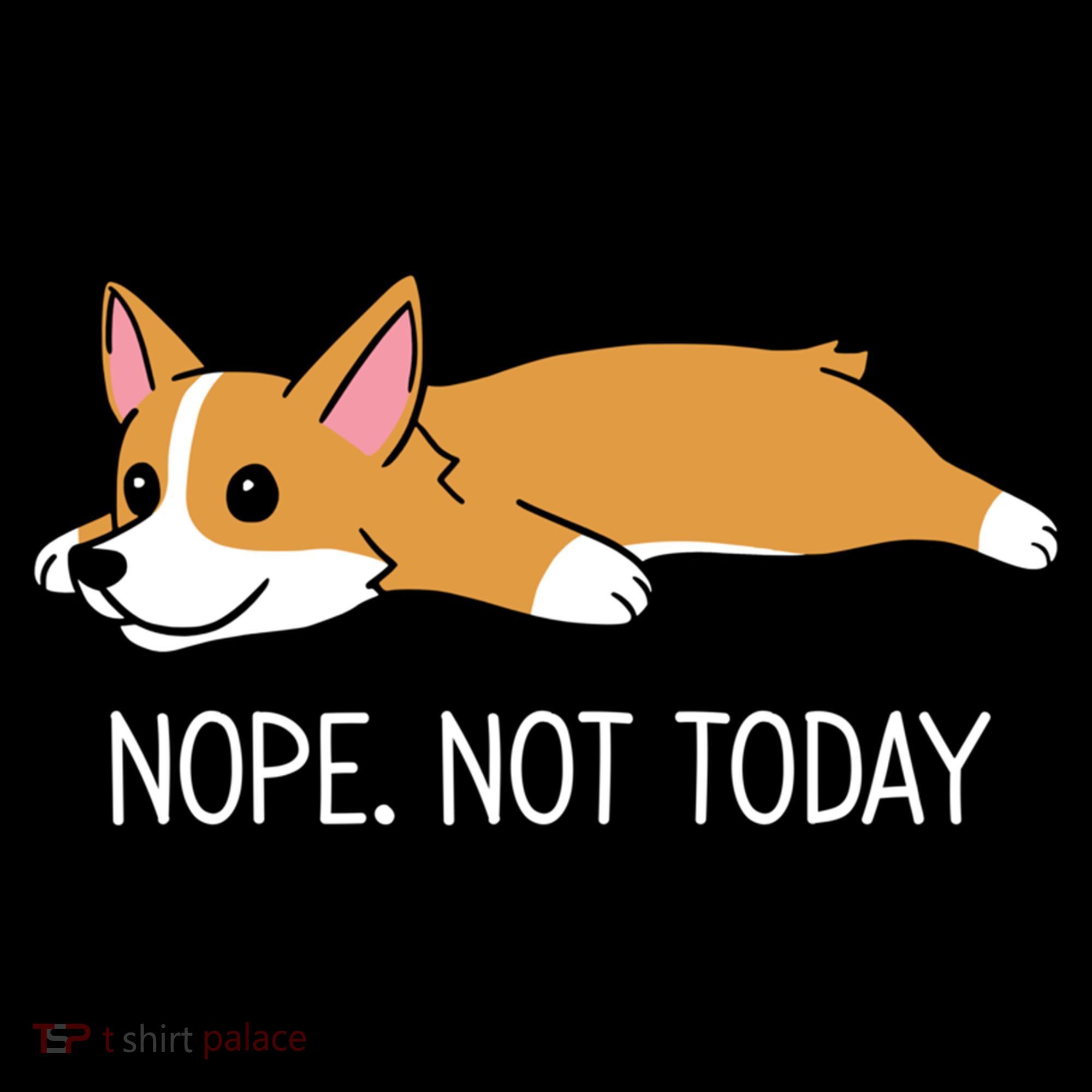 Corgi Nope Not Today Gift USA-Made Doggie Bandana