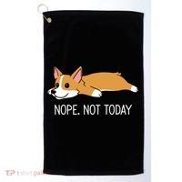 Corgi Nope Not Today Gift Golf Towel thumb 0