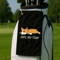 Corgi Nope Not Today Gift Golf Towel thumb 2
