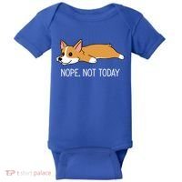 Corgi Nope Not Today Gift Baby Bodysuit thumb 0