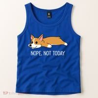 Corgi Nope Not Today Gift Tank Top thumb 2