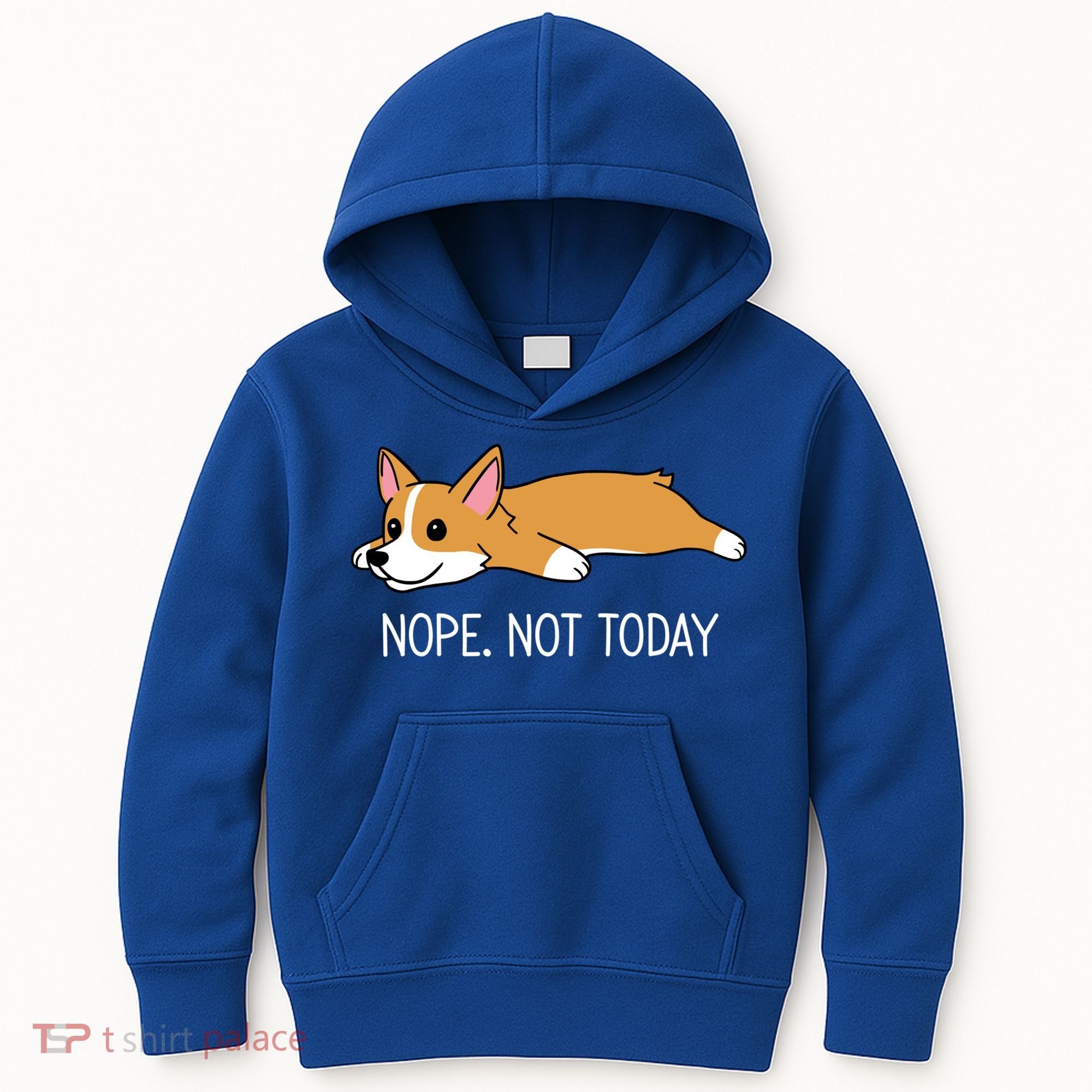 Corgi Nope Not Today Gift Kids Hoodie