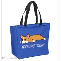 Corgi Nope Not Today Gift Tote Bag thumb 2