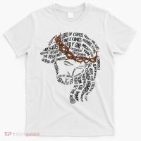 Christian Names Of Jesus Christ Face Gospel Religious Bible T-Shirt thumb 0